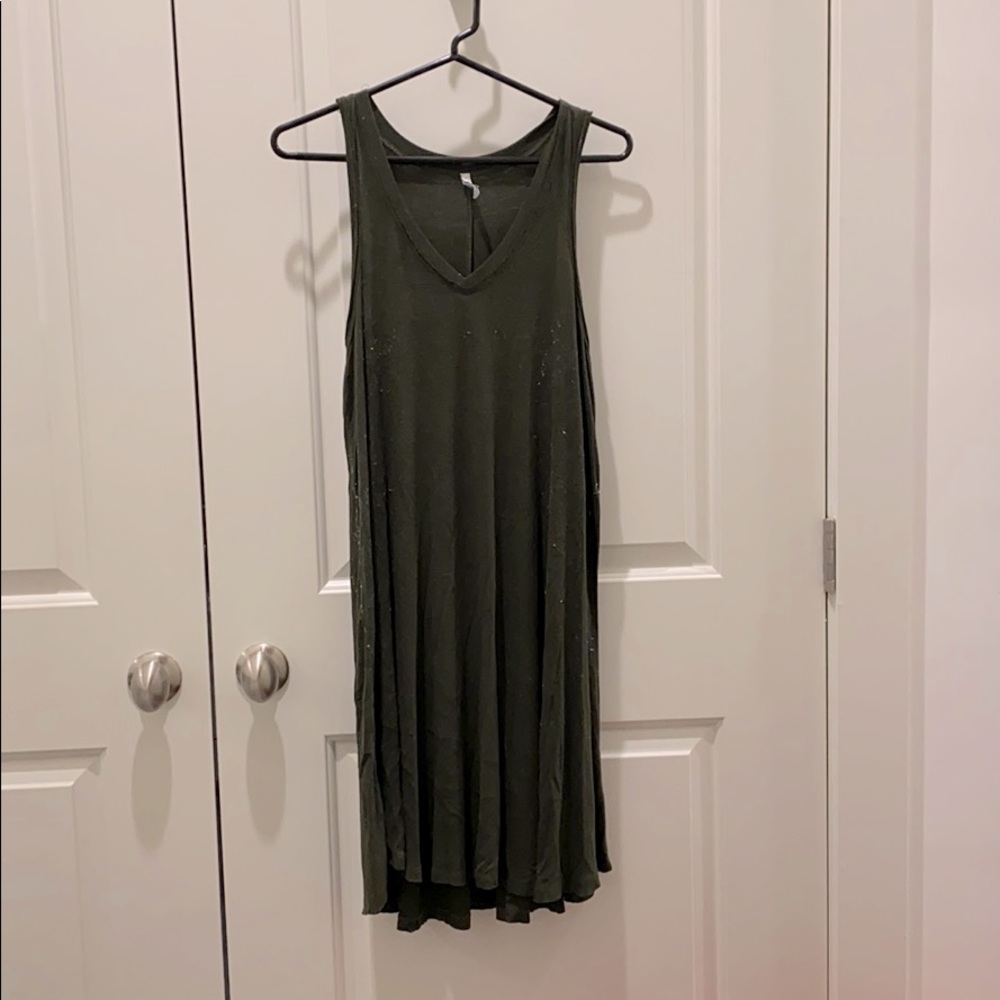 Green tank top dress
